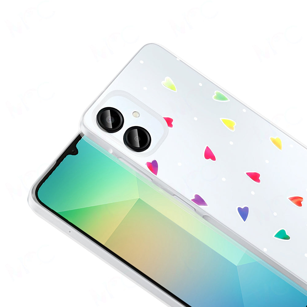 Galaxy A06 Kılıf Şeffaf Figürlü Zore Folk Sert Kapak Fiyonk