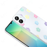 Galaxy A06 Kılıf Şeffaf Figürlü Zore Folk Sert Kapak Papatya