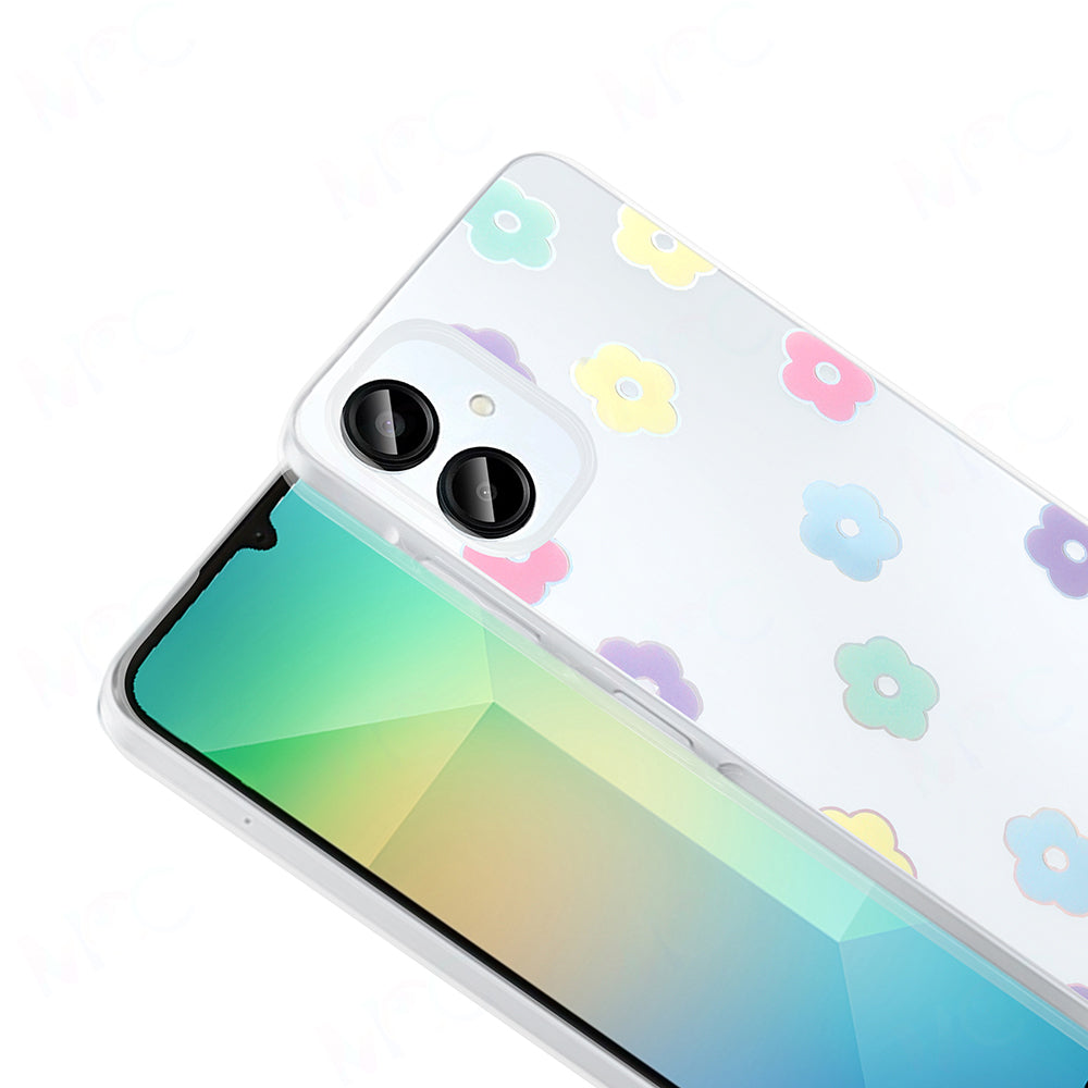 Galaxy A06 Kılıf Şeffaf Figürlü Zore Folk Sert Kapak Çilek