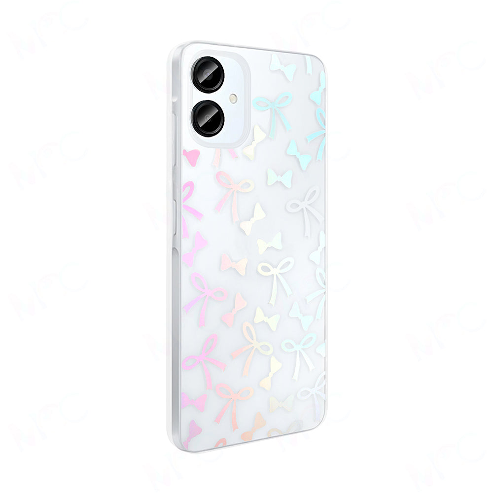 Galaxy A06 Kılıf Şeffaf Figürlü Zore Folk Sert Kapak Papatya