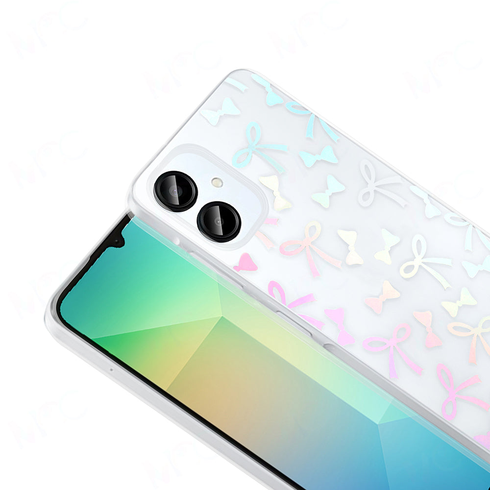 Galaxy A06 Kılıf Şeffaf Figürlü Zore Folk Sert Kapak Papatya
