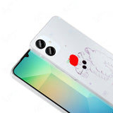 Galaxy A06 Kılıf Şeffaf Figürlü Zore Folk Sert Kapak Papatya