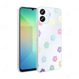 Galaxy A06 Kılıf Şeffaf Figürlü Zore Folk Sert Kapak Papatya