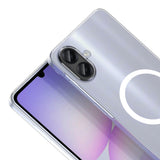 Galaxy A07 Kamera Korumalı M-Safe Şarj Özellikli Şeffaf Zore London Sert PC Kapak Şeffaf