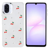 Galaxy A07 Kılıf Airbag Tasarımlı Simli Şeffaf Kutup Kapak Kiraz