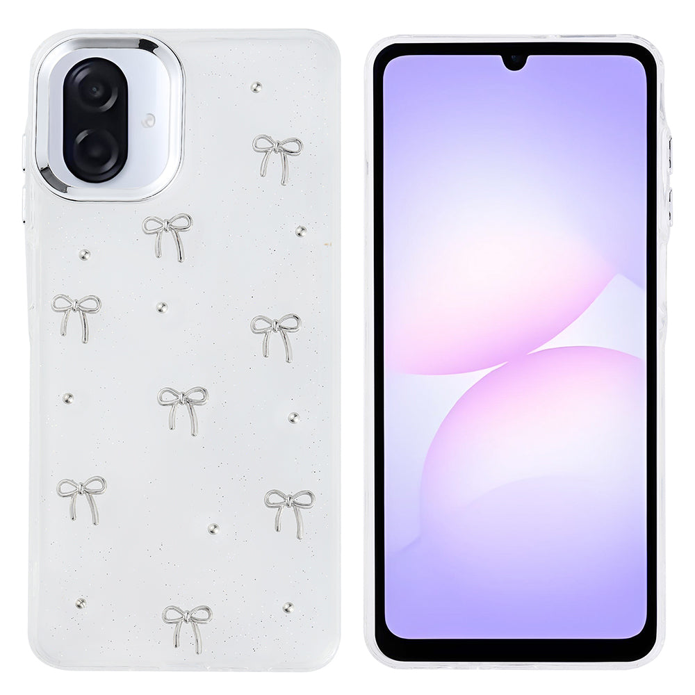 Galaxy A07 Kılıf Airbag Tasarımlı Simli Şeffaf Kutup Kapak Fiyonk
