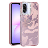 Galaxy A07 Kılıf Airbagli Parlak Taş Detay Tasarımlı Esila Kapak Pembe