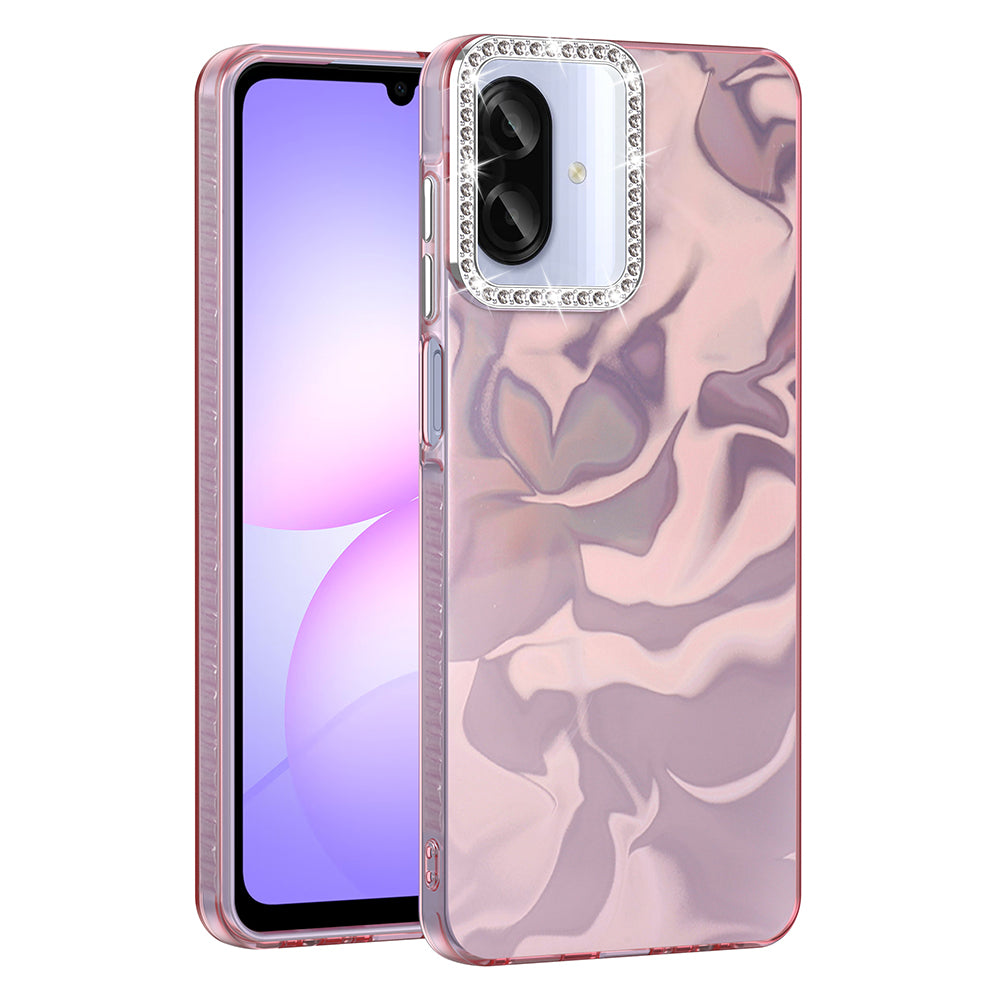 Galaxy A07 Kılıf Airbagli Parlak Taş Detay Tasarımlı Esila Kapak Pembe