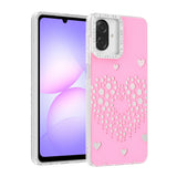 Galaxy A07 Kılıf Damla Taşlı Zore Rivas Sert PC Kapak Pembe