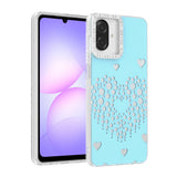 Galaxy A07 Kılıf Damla Taşlı Zore Rivas Sert PC Kapak Mavi