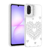 Galaxy A07 Kılıf Damla Taşlı Zore Rivas Sert PC Kapak Beyaz