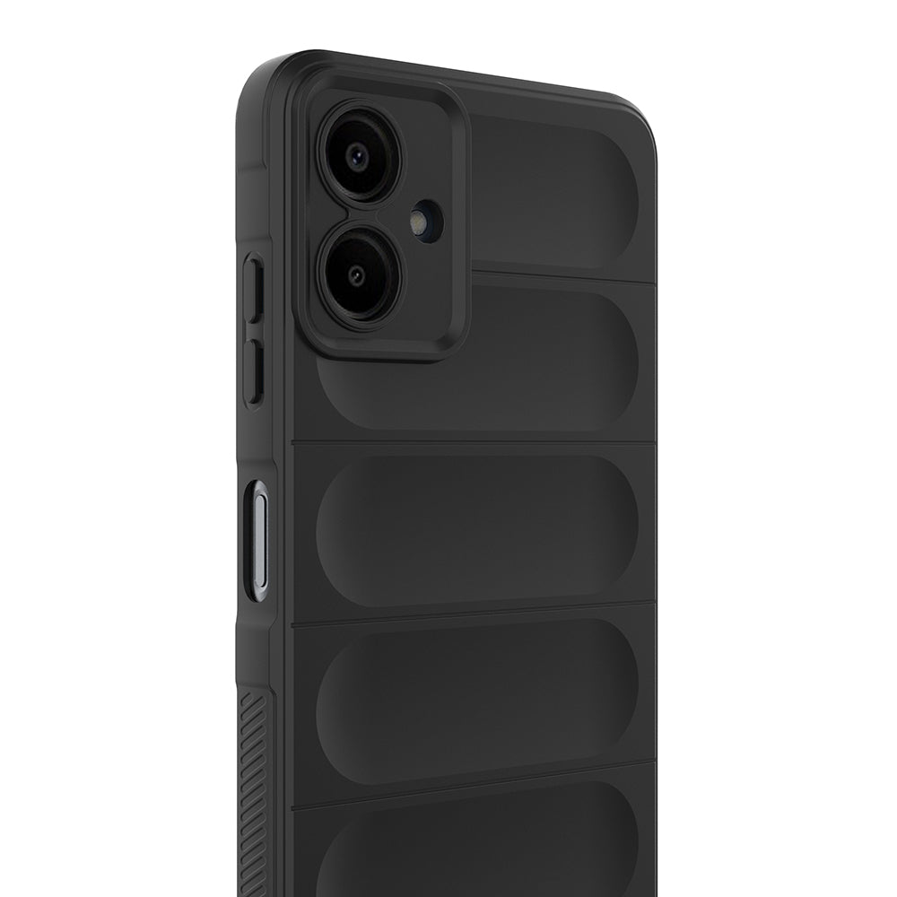 Galaxy A07 Kılıf Esnek TPU Oyuklu Arka Yüzey Tasarımlı Zore Etnik Silikon Kapak Koyu Yeşil