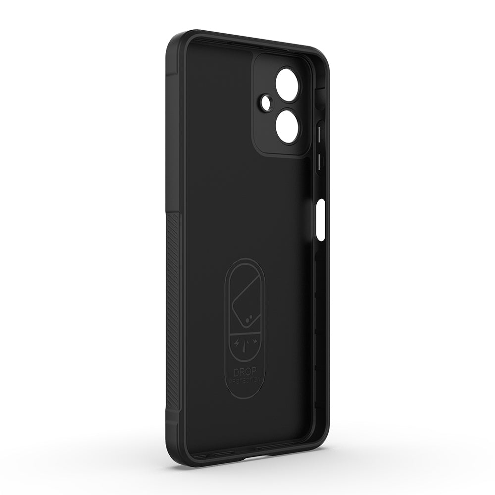 Galaxy A07 Kılıf Esnek TPU Oyuklu Arka Yüzey Tasarımlı Zore Etnik Silikon Kapak Siyah
