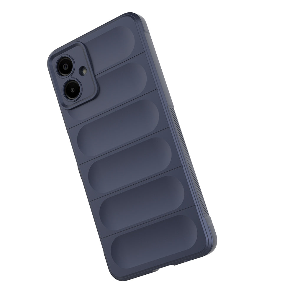 Galaxy A07 Kılıf Esnek TPU Oyuklu Arka Yüzey Tasarımlı Zore Etnik Silikon Kapak Lacivert