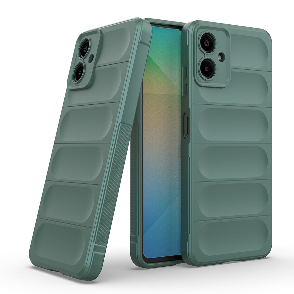 Galaxy A07 Kılıf Esnek TPU Oyuklu Arka Yüzey Tasarımlı Zore Etnik Silikon Kapak Siyah