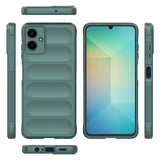 Galaxy A07 Kılıf Esnek TPU Oyuklu Arka Yüzey Tasarımlı Zore Etnik Silikon Kapak Koyu Yeşil