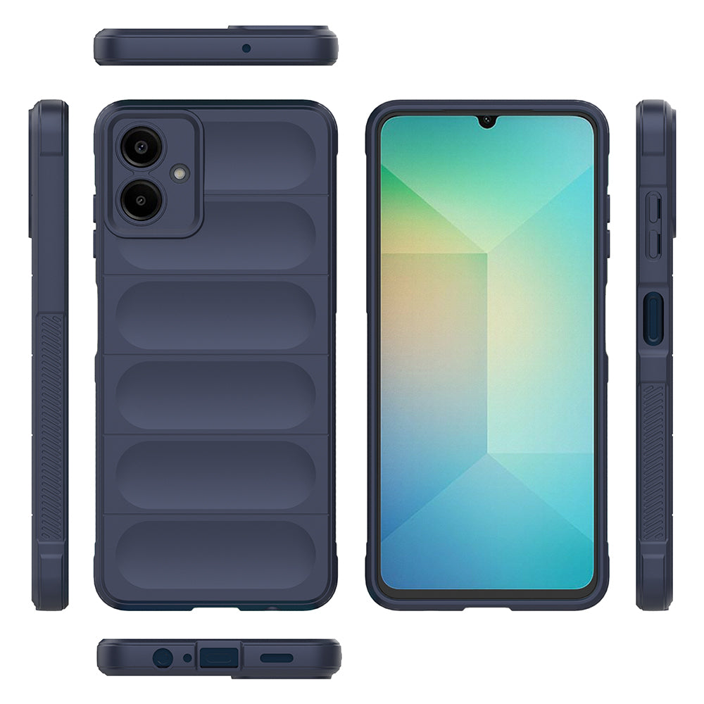 Galaxy A07 Kılıf Esnek TPU Oyuklu Arka Yüzey Tasarımlı Zore Etnik Silikon Kapak Lacivert