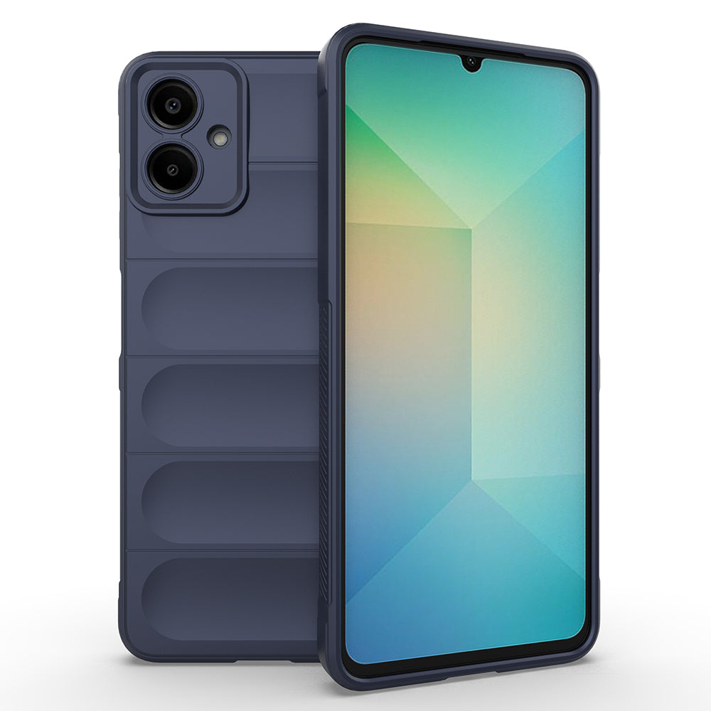 Galaxy A07 Kılıf Esnek TPU Oyuklu Arka Yüzey Tasarımlı Zore Etnik Silikon Kapak Lacivert