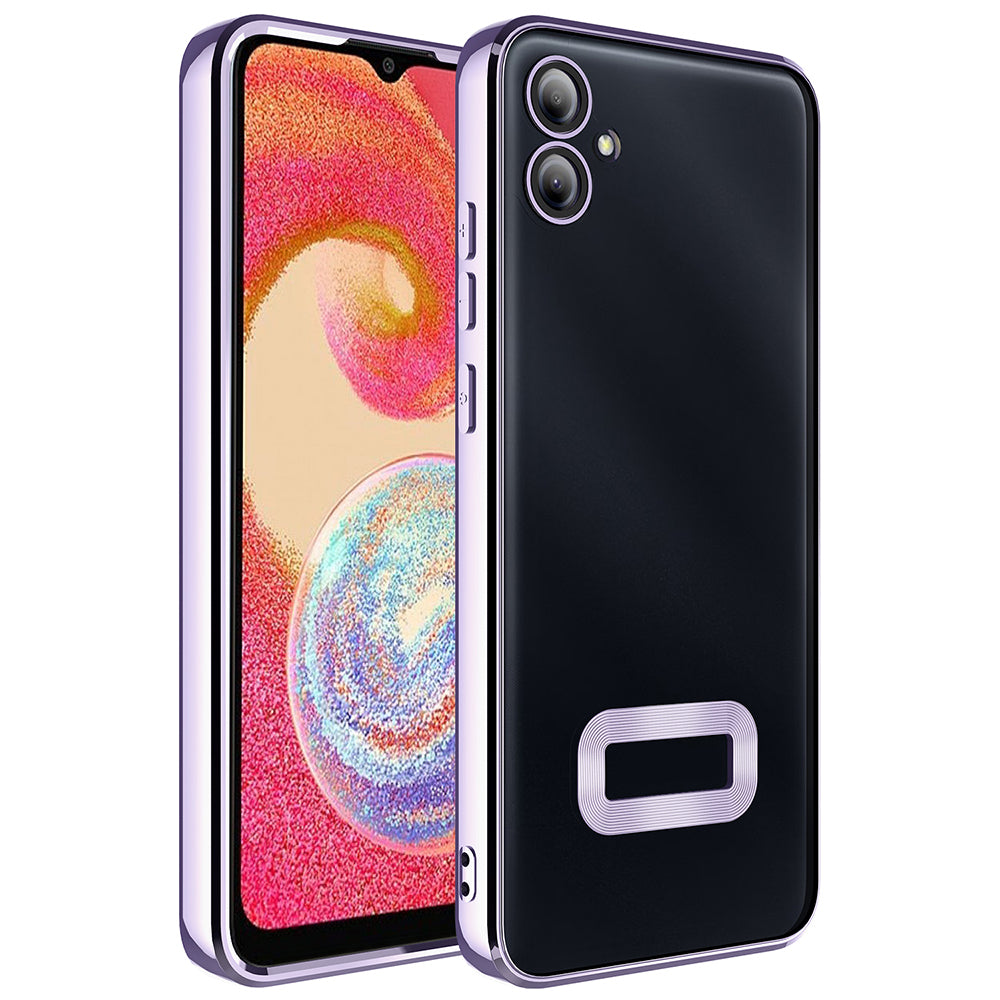 Galaxy A07 Kılıf Kamera Korumalı Logo Gösteren Zore Omega Kapak Lila