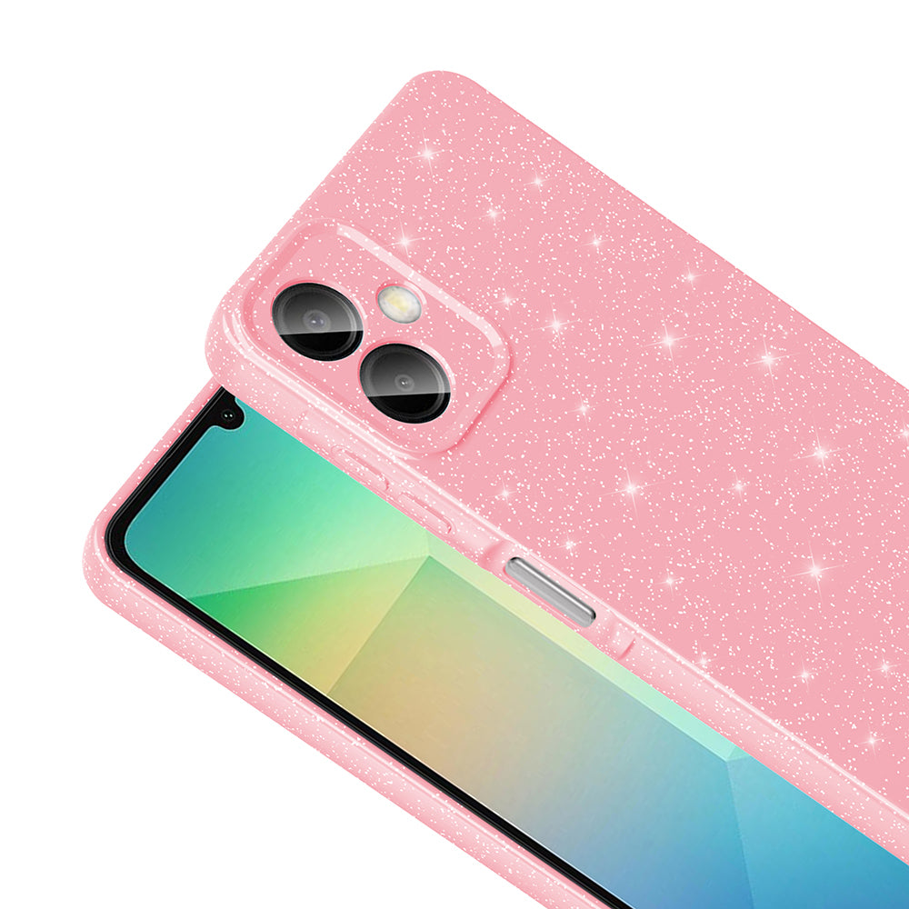 Galaxy A07 Kılıf Kamera Korumalı Simli Lüks Zore Koton Kapak Siyah