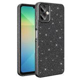 Galaxy A07 Kılıf Kamera Korumalı Simli Lüks Zore Koton Kapak Siyah