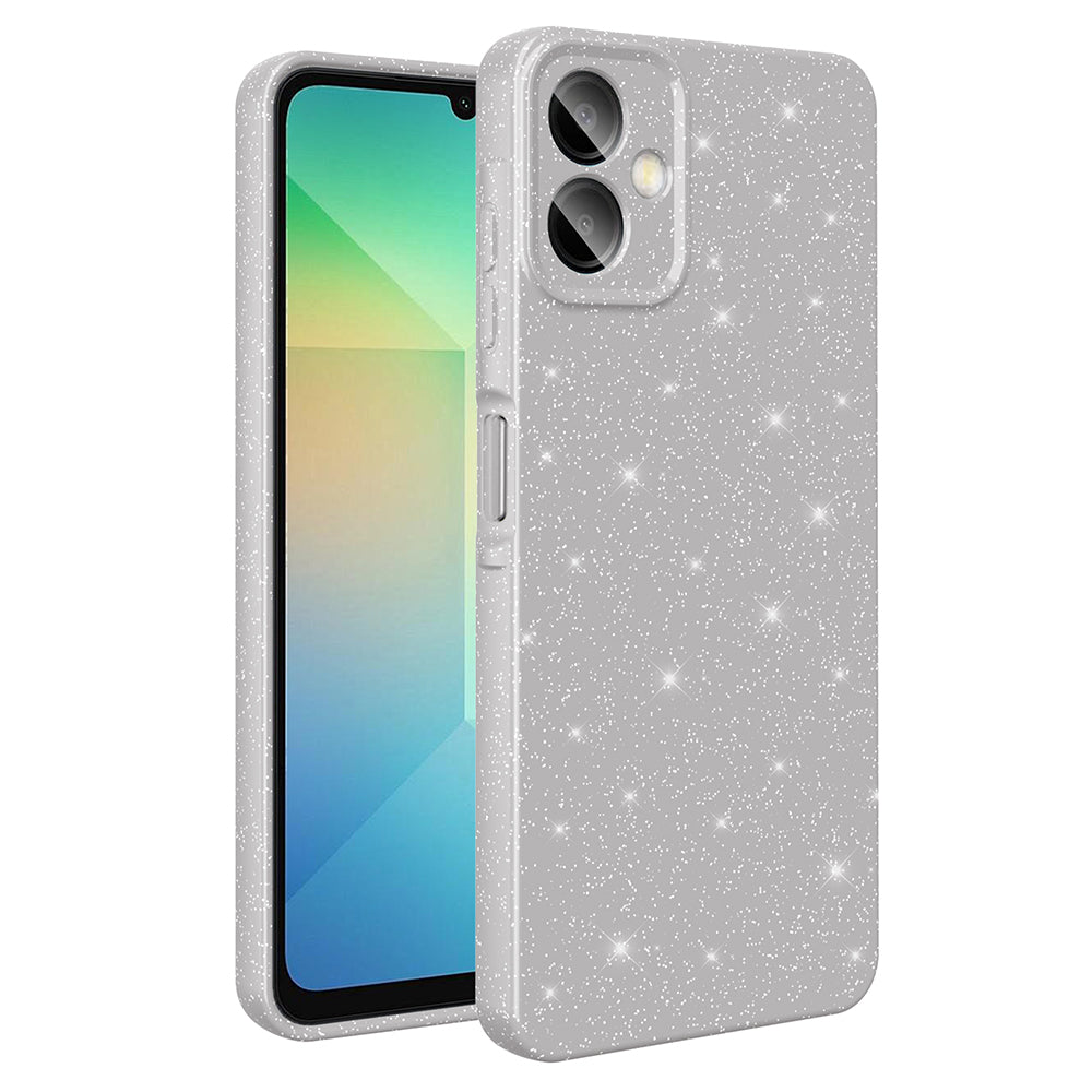 Galaxy A07 Kılıf Kamera Korumalı Simli Lüks Zore Koton Kapak Beyaz