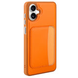 Galaxy A07 Kılıf Kartlıklı Zore X-Kart Silikon Kapak Kahverengi