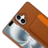 Galaxy A07 Kılıf Kartlıklı Zore X-Kart Silikon Kapak Kahverengi