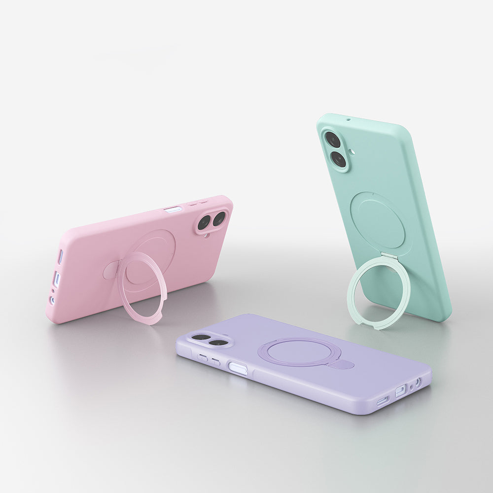 Galaxy A07 Kılıf M-safe Şarj Özellikli Standlı Zore Samara Kapak Pembe
