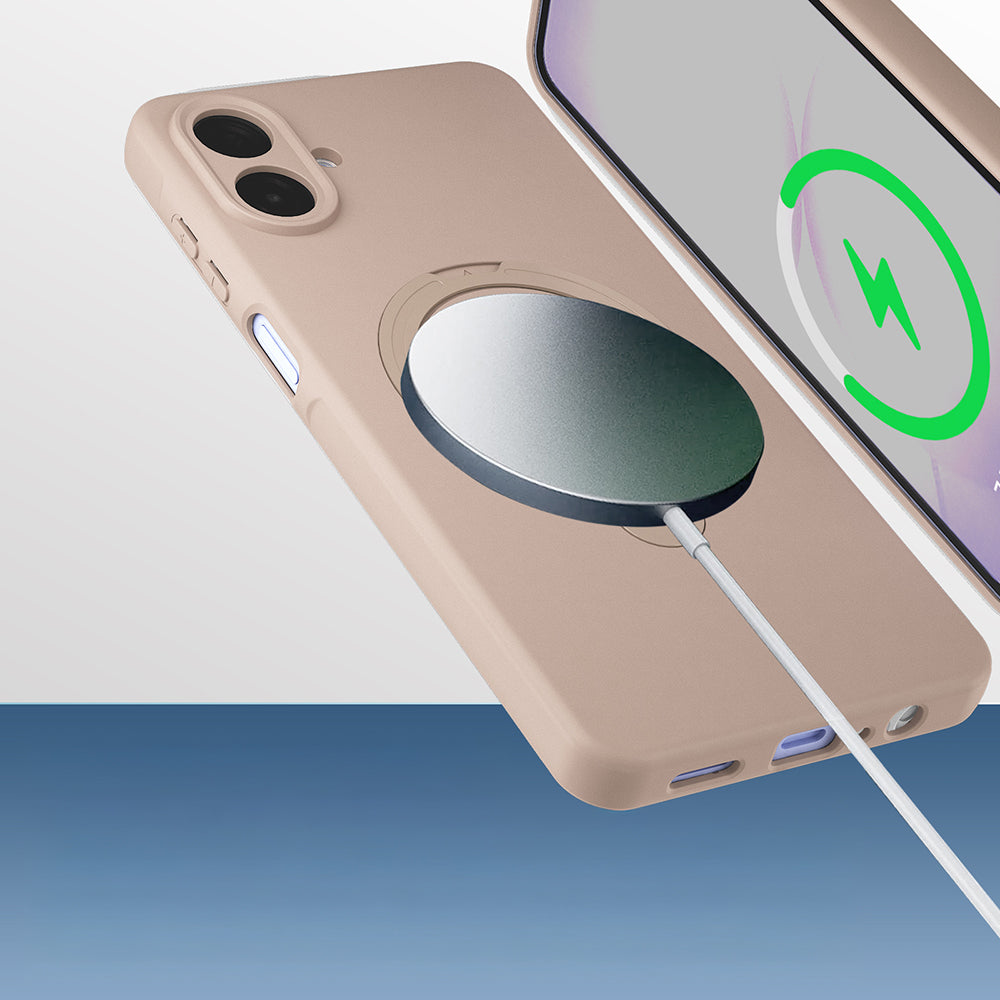 Galaxy A07 Kılıf M-safe Şarj Özellikli Standlı Zore Samara Kapak Pembe