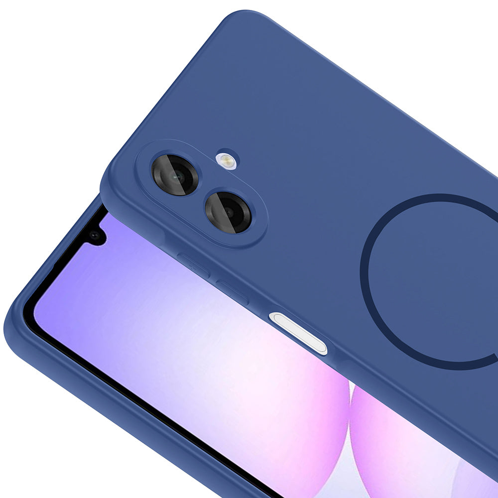 Galaxy A07 Kılıf M-safe Şarj Özellikli Zore Meta Kapak Titanyum-Gri
