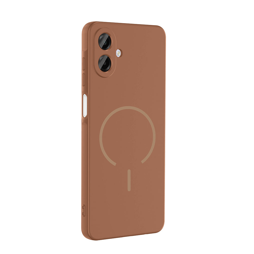 Galaxy A07 Kılıf M-safe Şarj Özellikli Zore Meta Kapak Mürdüm