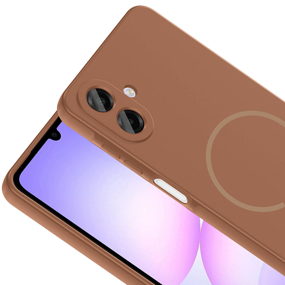 Galaxy A07 Kılıf M-safe Şarj Özellikli Zore Meta Kapak Titanyum-Gri