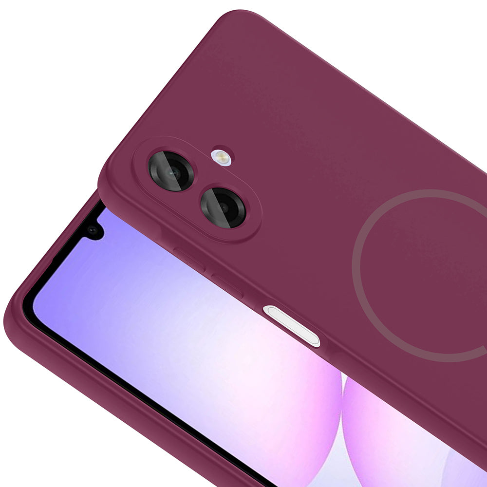 Galaxy A07 Kılıf M-safe Şarj Özellikli Zore Meta Kapak Titanyum-Gri