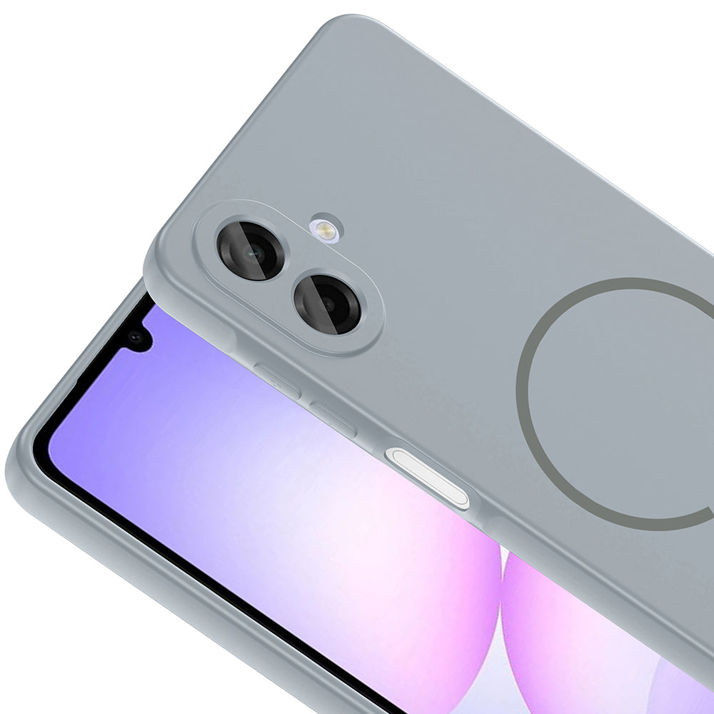 Galaxy A07 Kılıf M-safe Şarj Özellikli Zore Meta Kapak Kahverengi