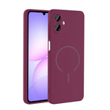 Galaxy A07 Kılıf M-safe Şarj Özellikli Zore Meta Kapak Mürdüm