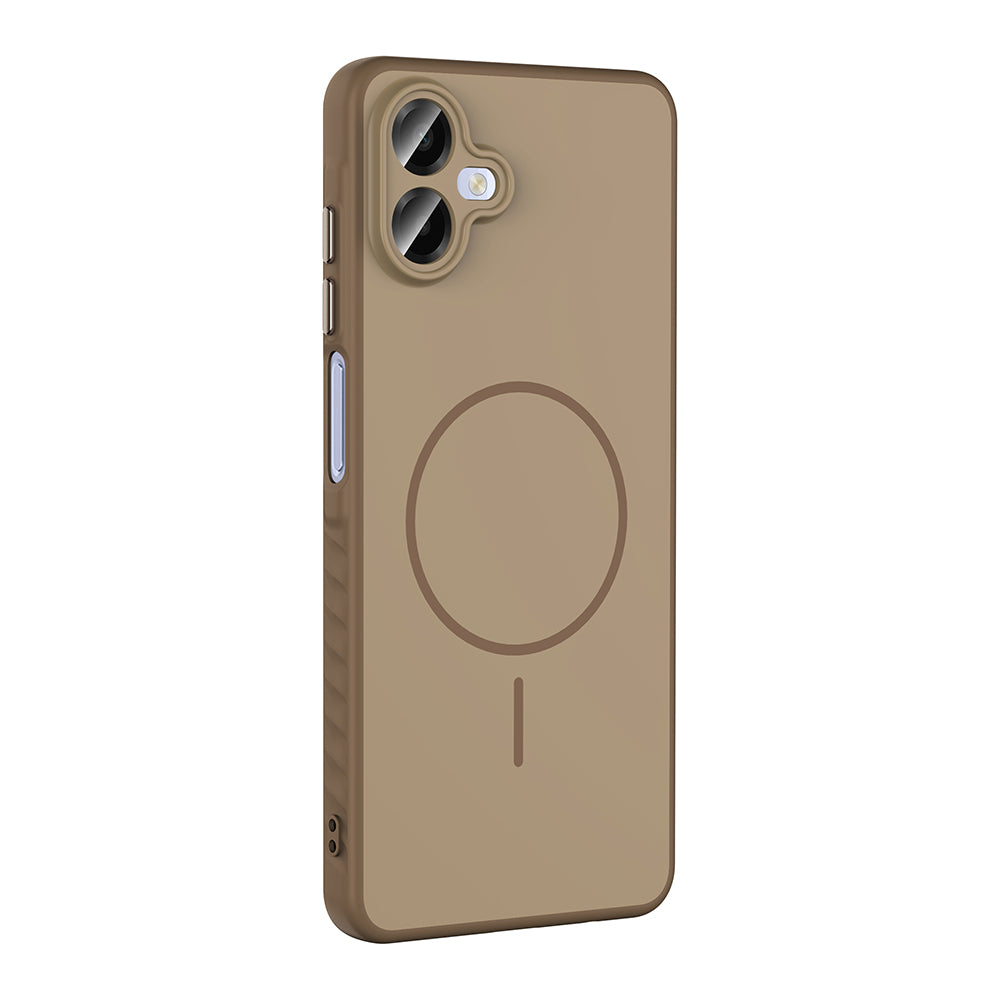 Galaxy A07 Kılıf M-safe Şarj Özellikli Zore Tea Kapak Gümüş