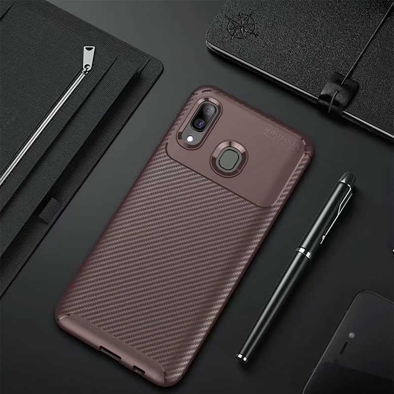Galaxy A10S Kılıf Zore Negro Silikon Kapak Kahverengi