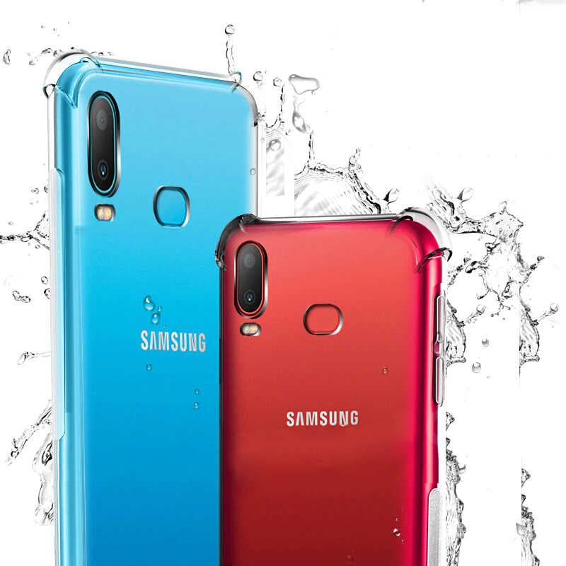 Galaxy A10S Kılıf Zore Nitro Anti Shock Silikon Renksiz