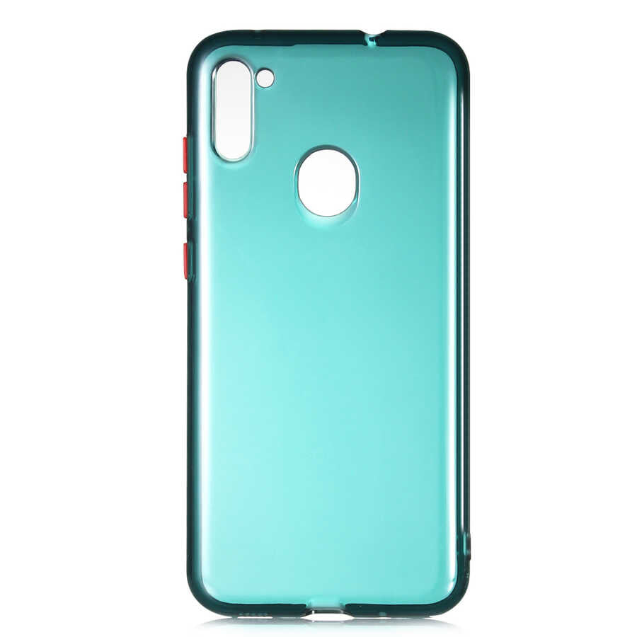 Galaxy A11 Kılıf Zore Bistro Kapak Koyu Yeşil