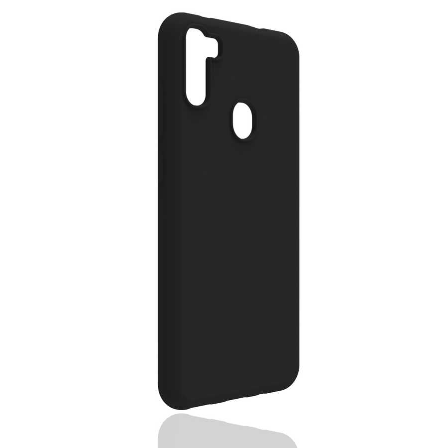 Galaxy A11 Kılıf Zore Biye Silikon Siyah