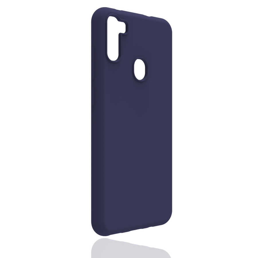 Galaxy A11 Kılıf Zore Biye Silikon Lacivert