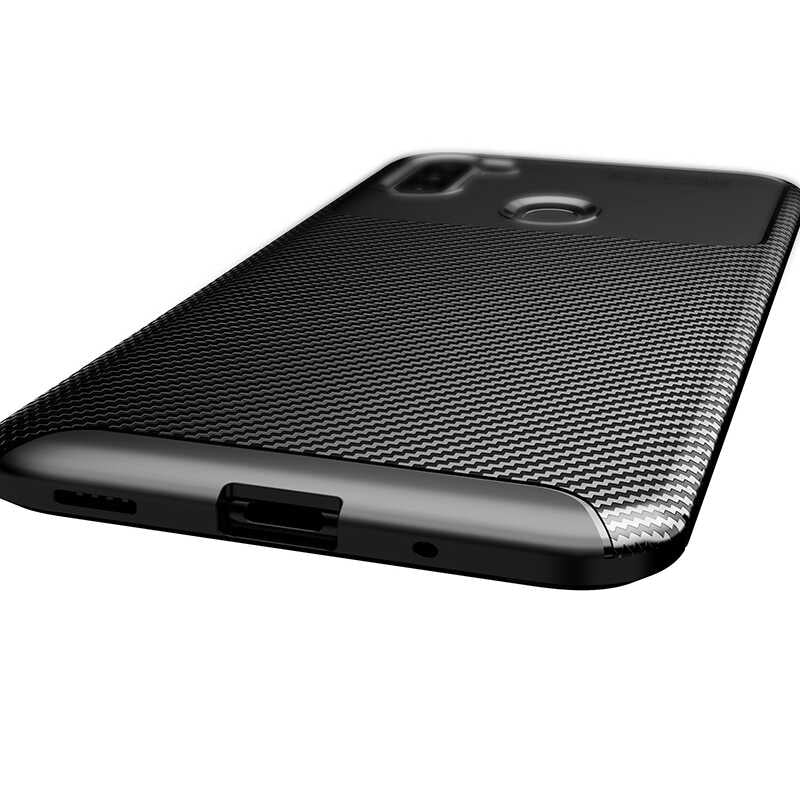 Galaxy A11 Kılıf Zore Negro Silikon Kapak Kahverengi