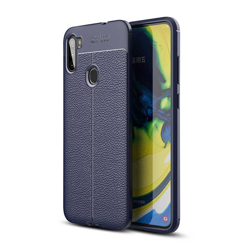 Galaxy A11 Kılıf Zore Niss Silikon Kapak Lacivert