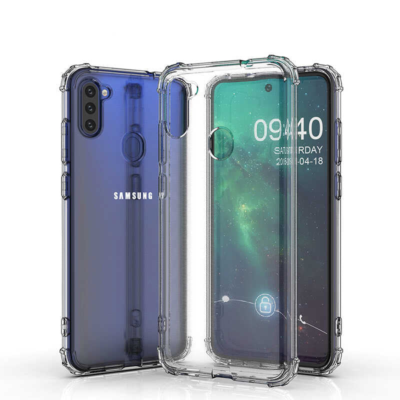 Galaxy A11 Kılıf Zore Nitro Anti Shock Silikon Renksiz