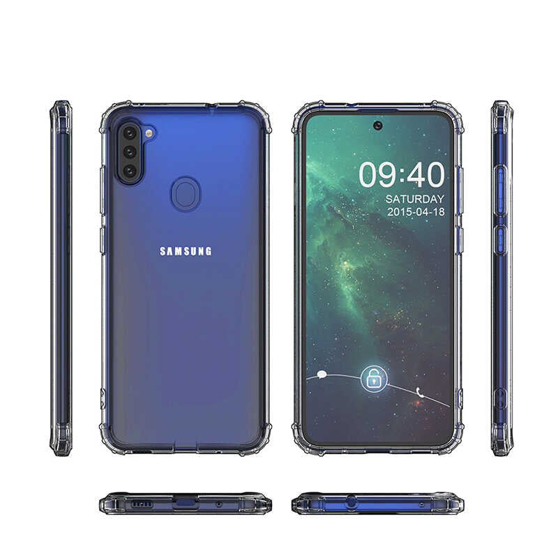 Galaxy A11 Kılıf Zore Nitro Anti Shock Silikon Renksiz