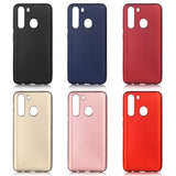 Galaxy A21 Kılıf Zore Premier Silikon Kapak Saks Mavi