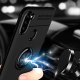 Galaxy A11 Kılıf Zore Ravel Silikon Kapak Siyah-Mavi