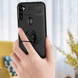 Galaxy A11 Kılıf Zore Ravel Silikon Kapak Siyah-Mavi