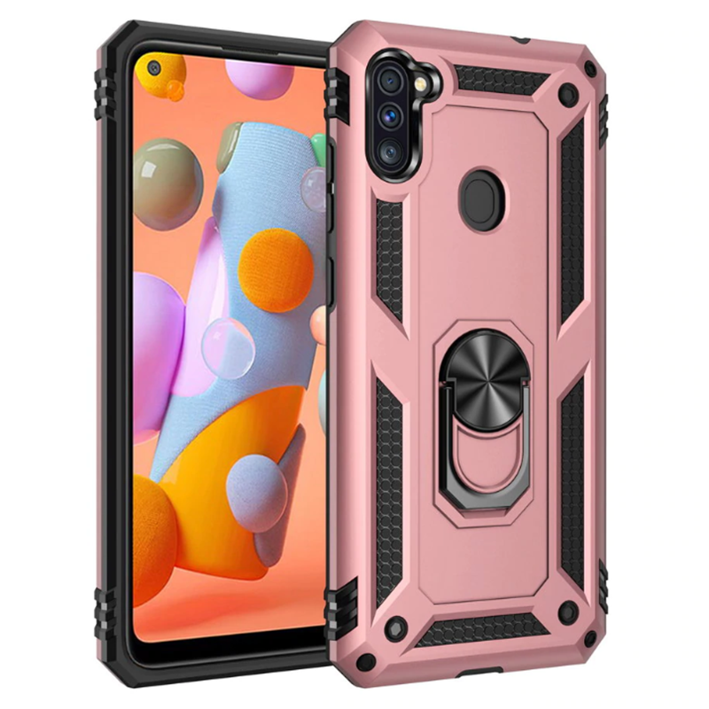 Galaxy A11 Kılıf Zore Vega Kapak Rose Gold